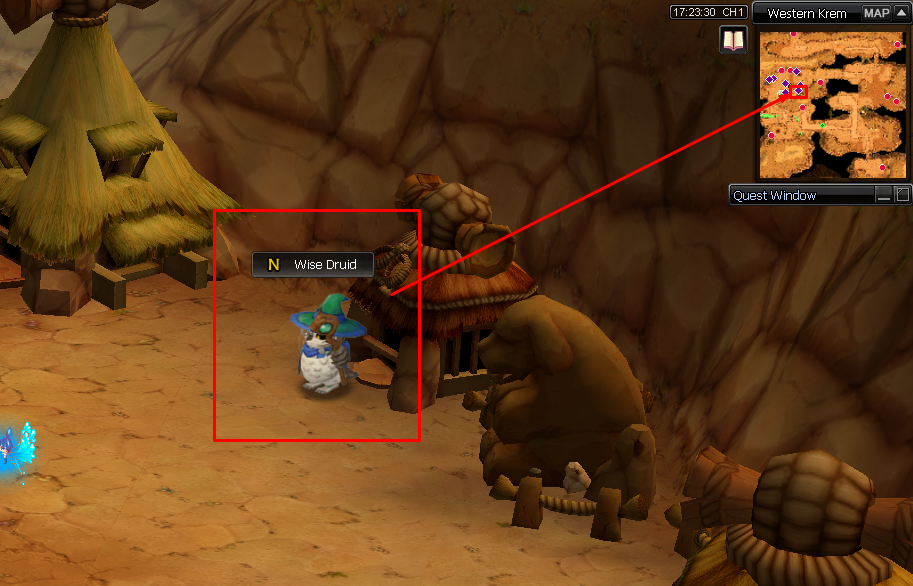 Western Krem druid location